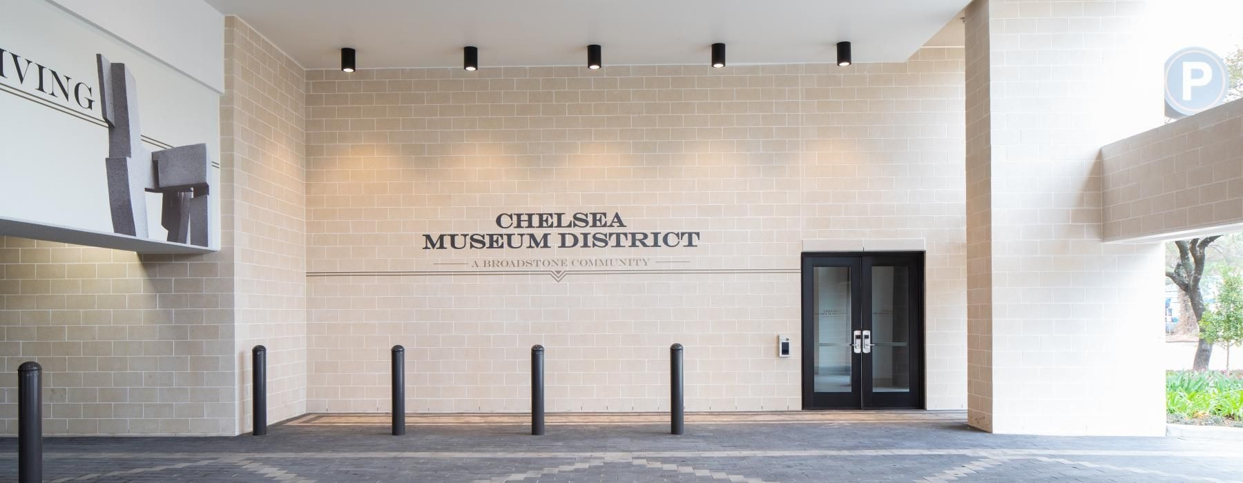 a building with a sign on the front